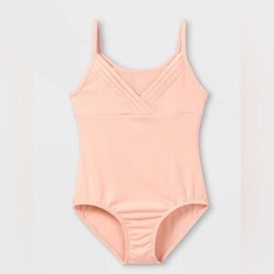 Cat & Jack Toddler Girls Pink Stretch Dance Gymnastics Cami Leotard